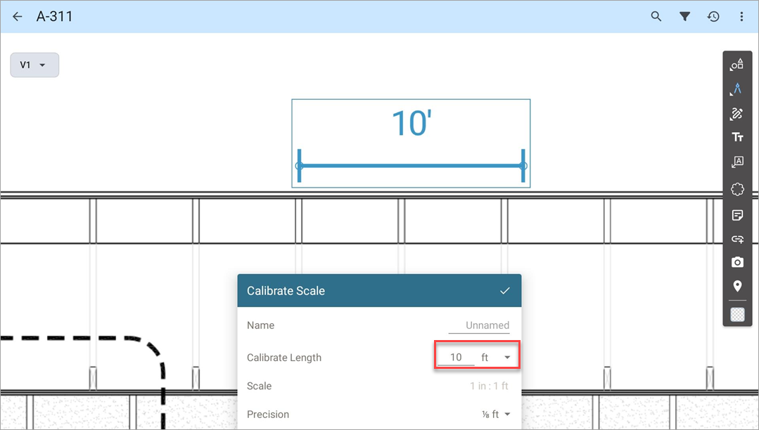 Screenshot of Calibrate Scale tool updated.