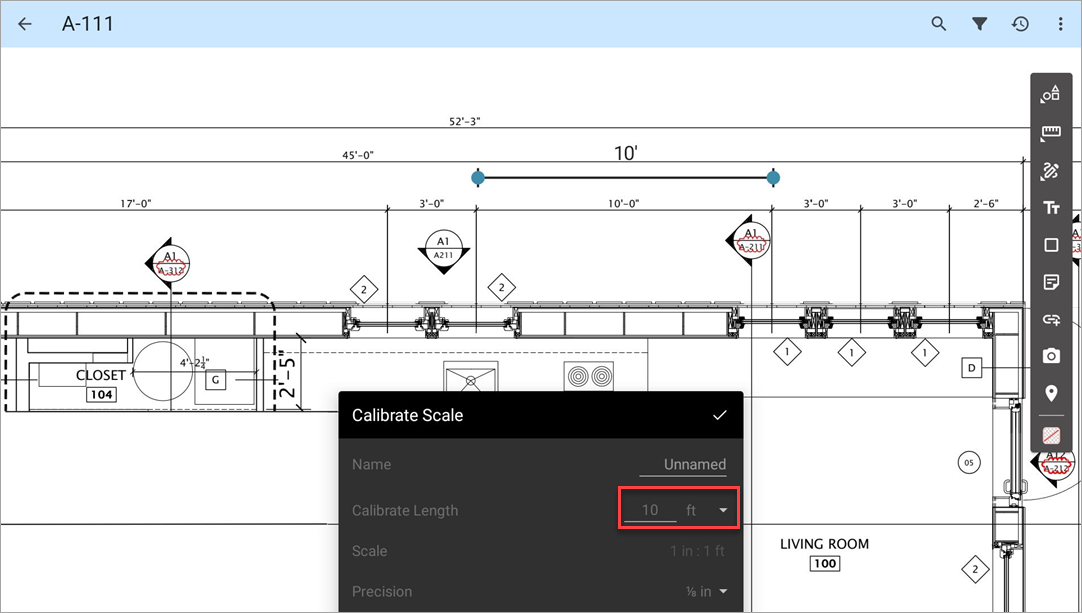 Screenshot of Calibrate Scale tool updated