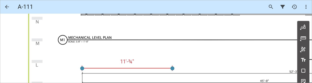 Screenshot of Drawings with Distance tool 