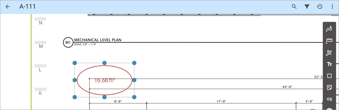 Screenshot of Drawings with Ellipse Area tool