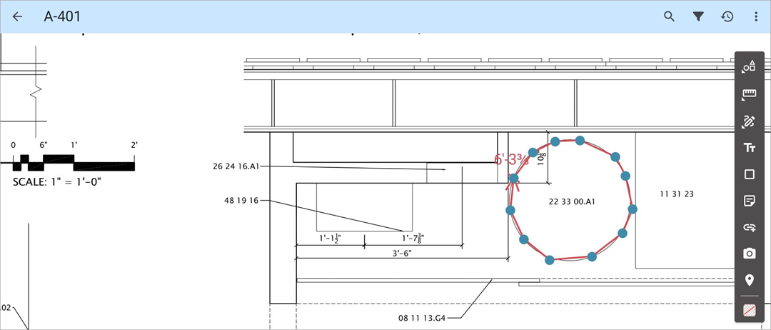 Screenshot of Drawings with Polygon Area tool