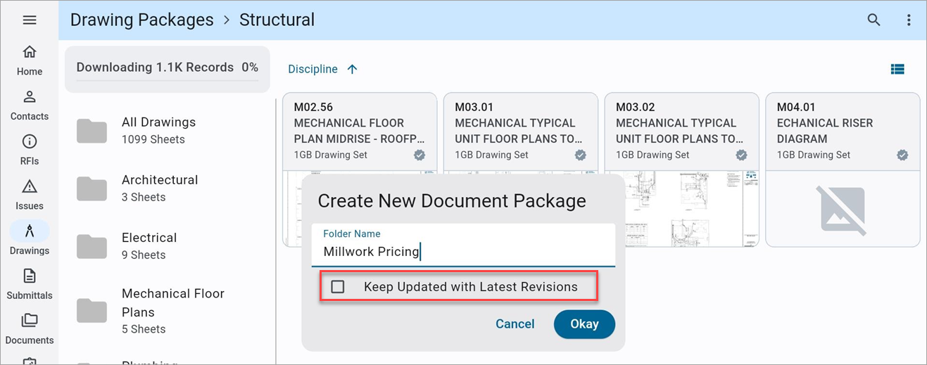 Screenshot of Drawing Packages