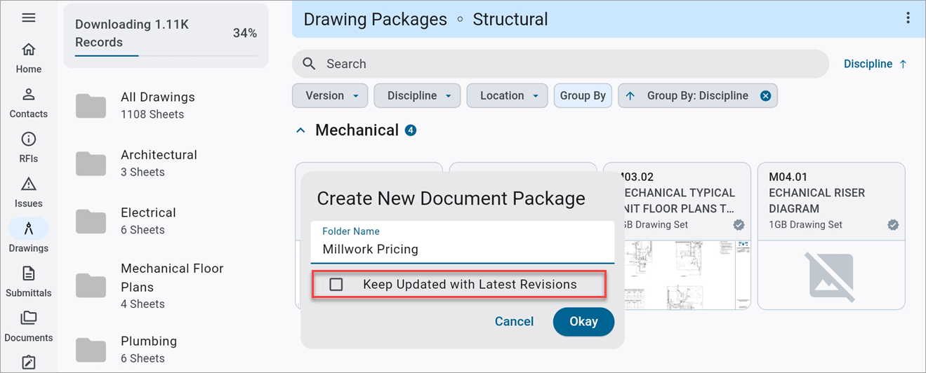 Screenshot of Drawing Packages