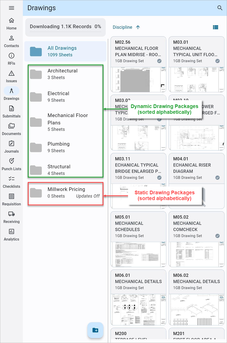 Screenshot of Drawing Packages