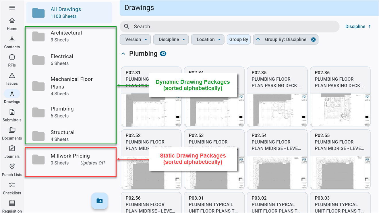 Screenshot of Drawing Packages