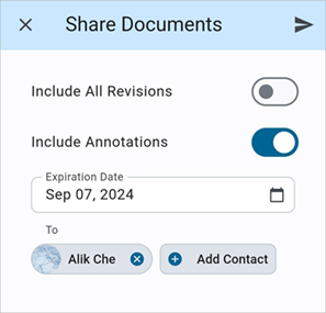 Screenshot of Share Documents