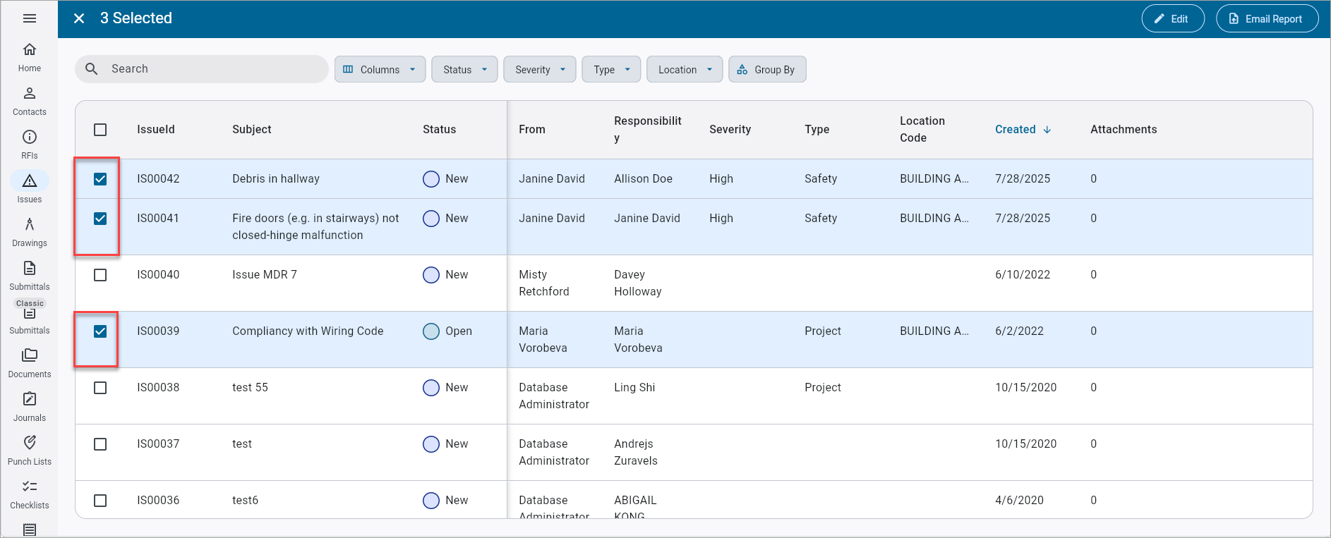 Screenshot of Issues with Batch Edit feature