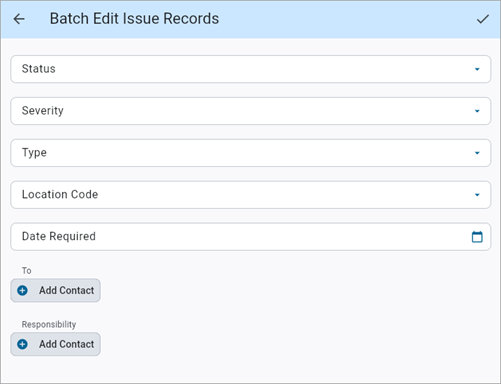 Screenshot of Batch Edit Issue Records pop-up