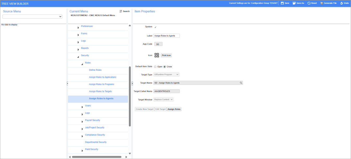 Agent Treeview Nexus 01 Highlight - Role Assignments for Agents Program