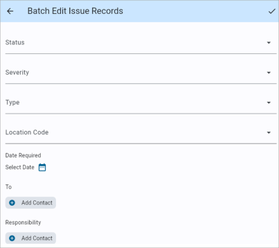 Screenshot of Batch Edit Issue Records pop-up window.