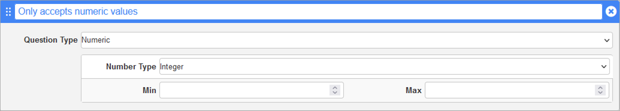 Screenshot of Checklist Template Maintenance pop-up window for Question Type.