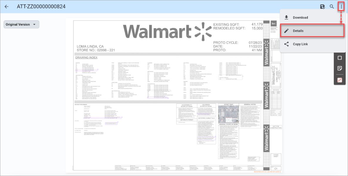 Construct PM - Documents and Drawings: Editing Metadata Details