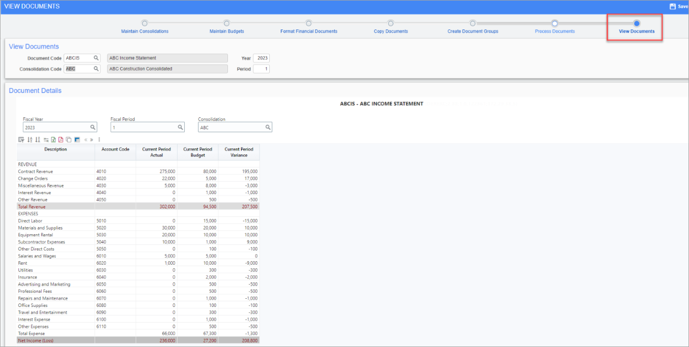 Screenshot of FDF 2.0 View Documents screen.