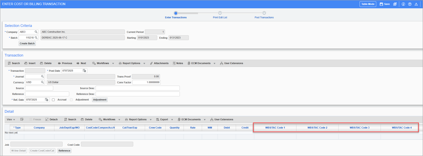 Patch 22 Highlight - Import of Transaction Allocation Codes (TAC)