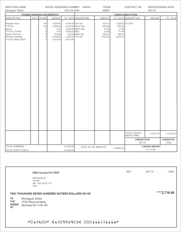 Sample check format