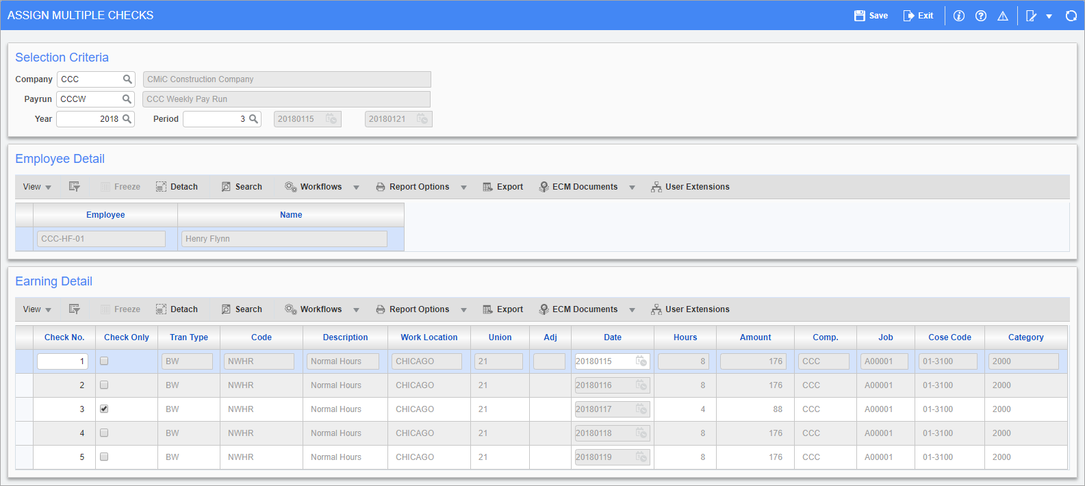 Assign Multiple Checks