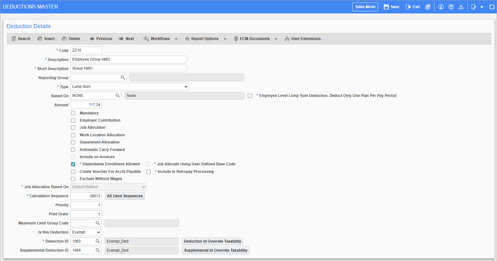 Screenshot of Deductions Master.