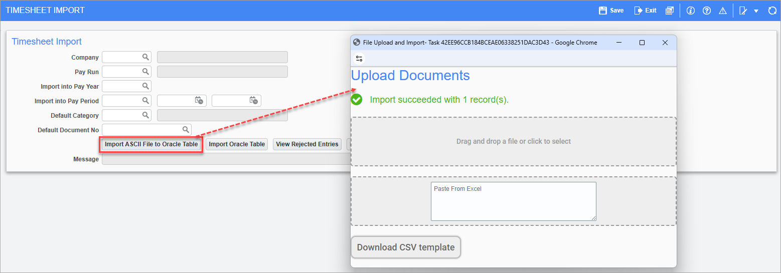Screenshot of Upload Documents pop-up.