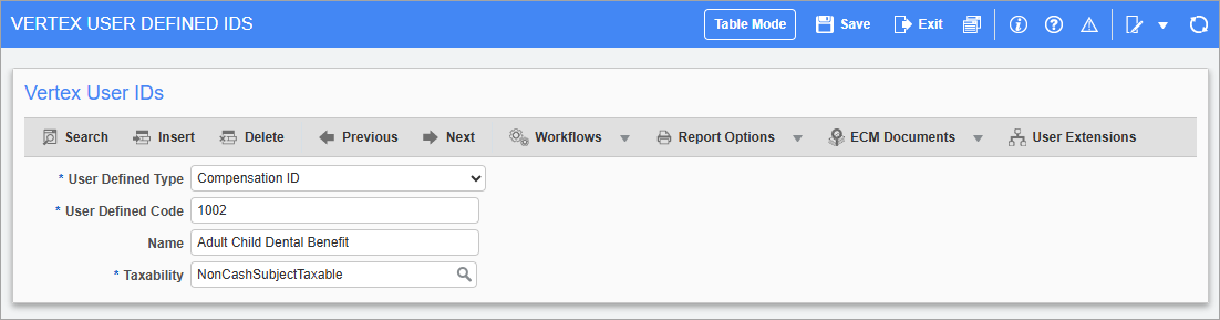Screenshot of Vertex User-Defined IDs.