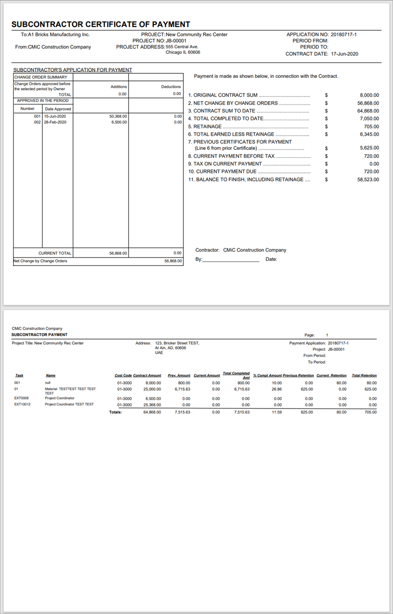 Sample SC Certifiicate of Payment