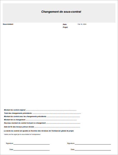 Image of sample report in French