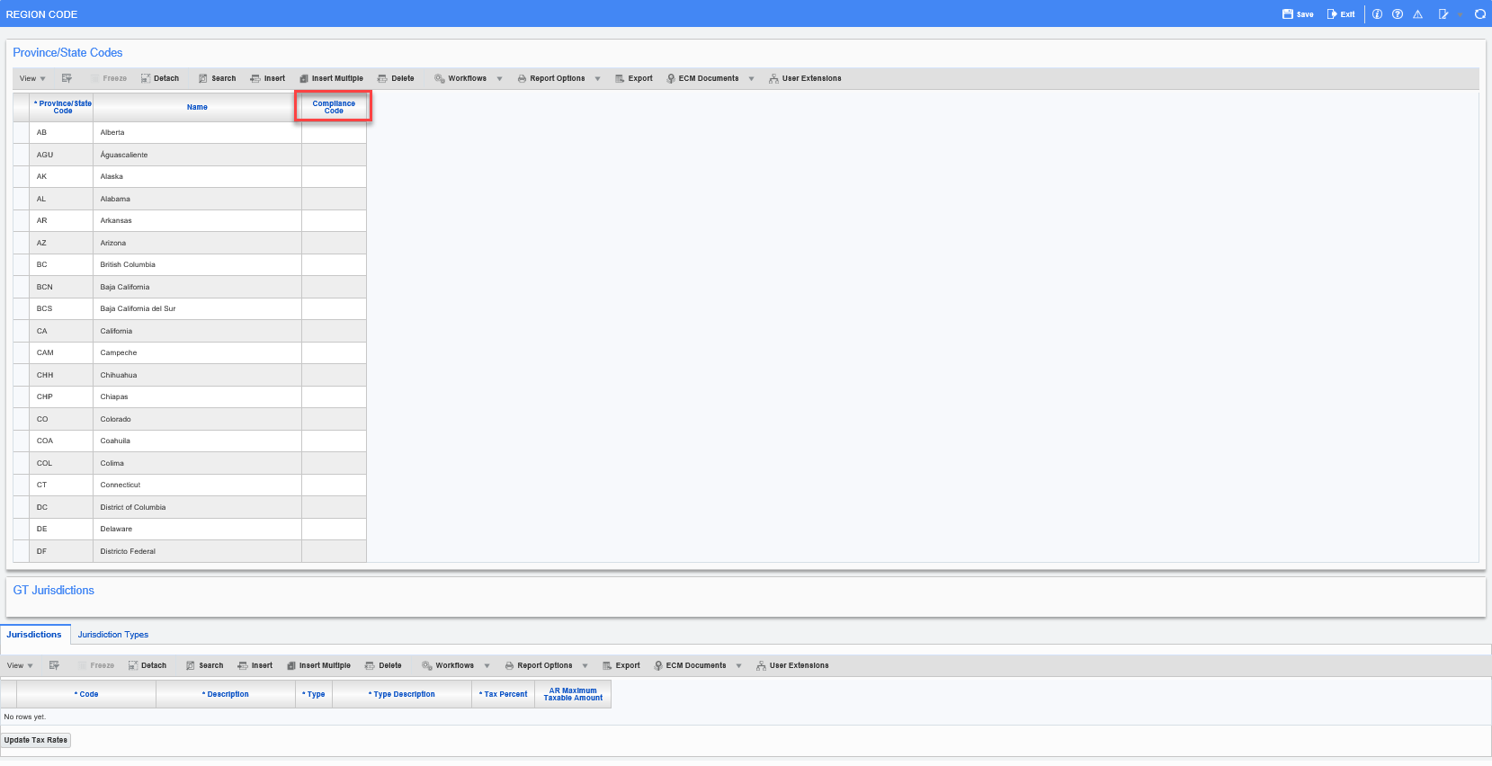 Vendor in Job’s State/Province Tax Compliance (System Module)