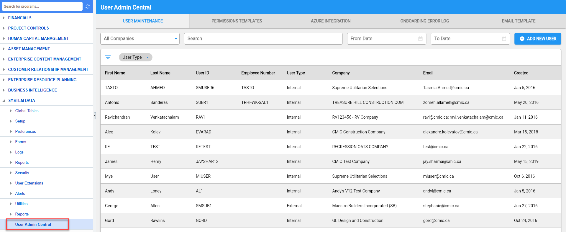Sample of the new UAC menu option on the Treeview menu