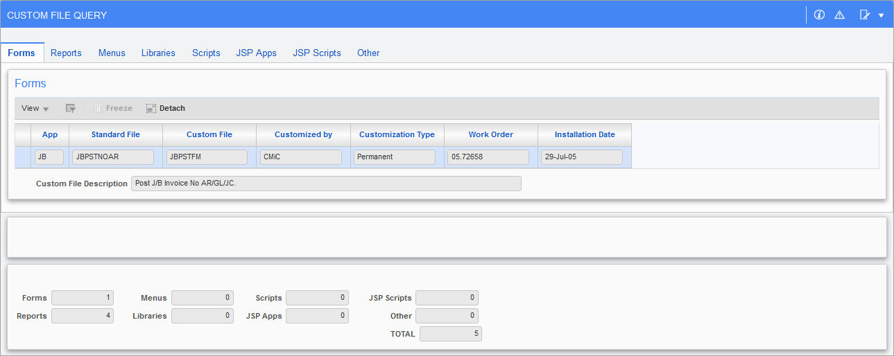 System Data - Custom File Query