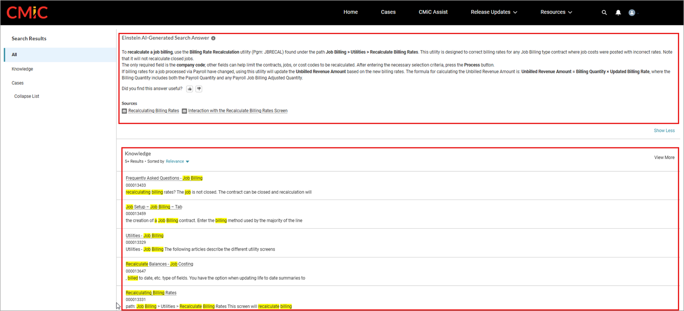 Screenshot of an AI generated answer