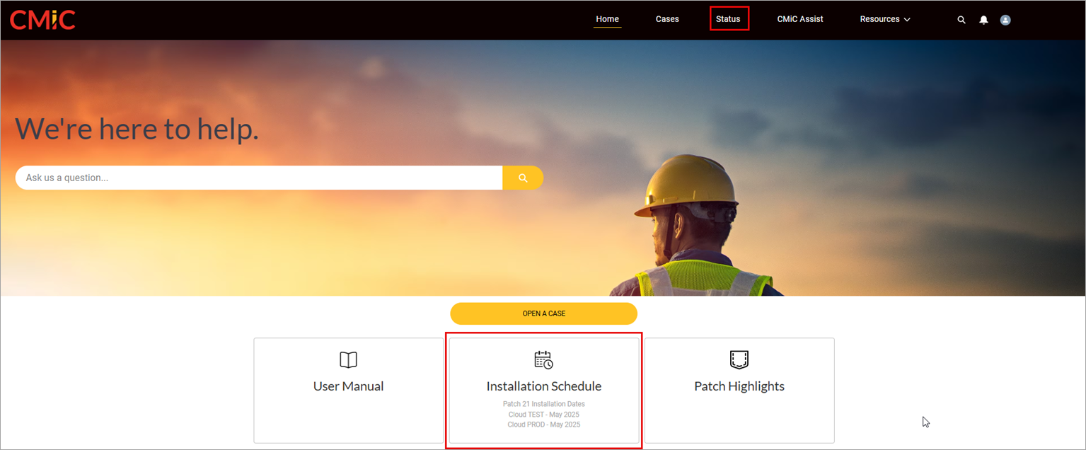 Screenshot of the Installation Schedule icon