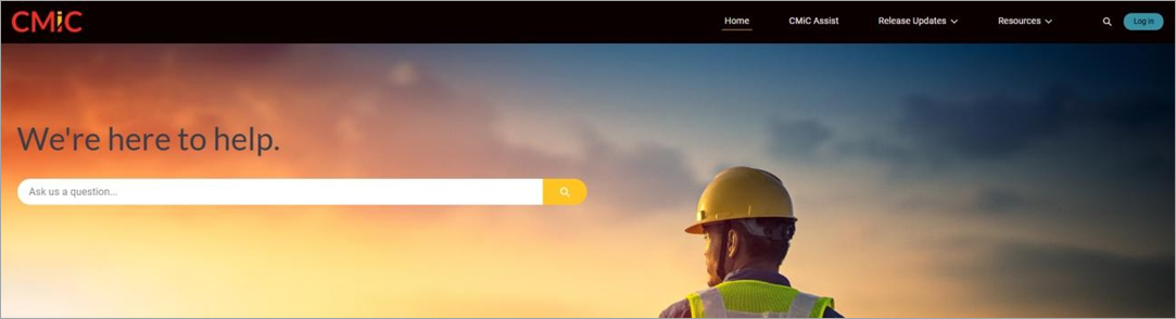 Sample of the CMiC Support Portal