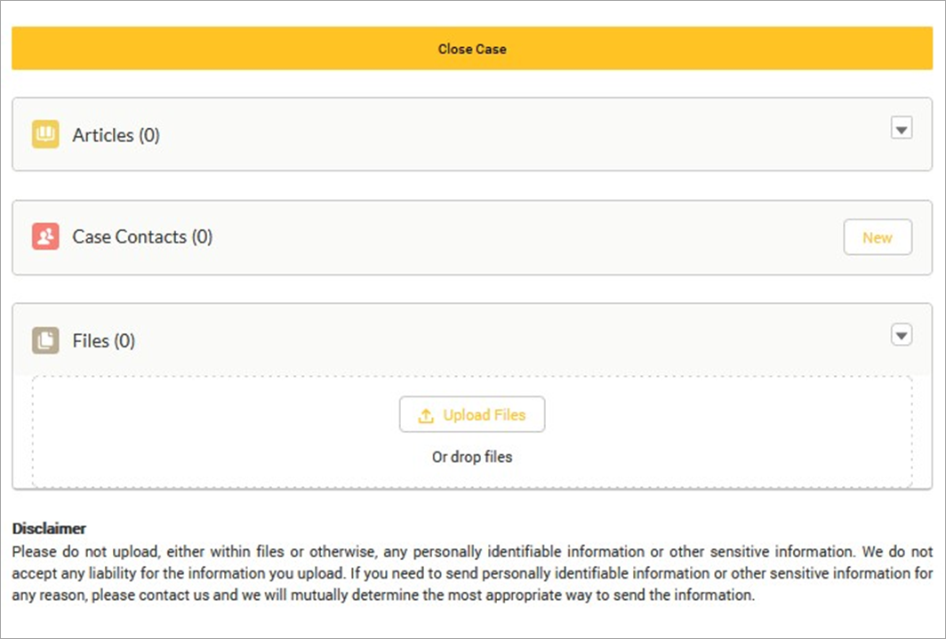 Screenshot of Articles