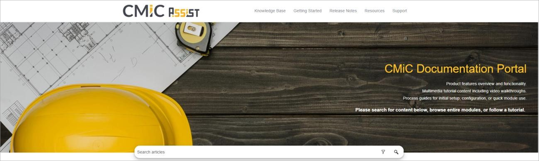 Screenshot of CMiC Assist