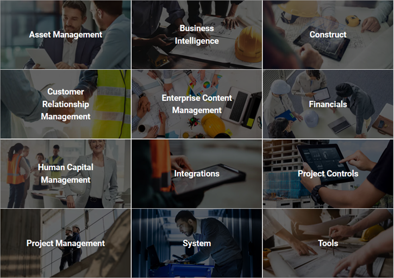 Screenshot of the application links on the Home page