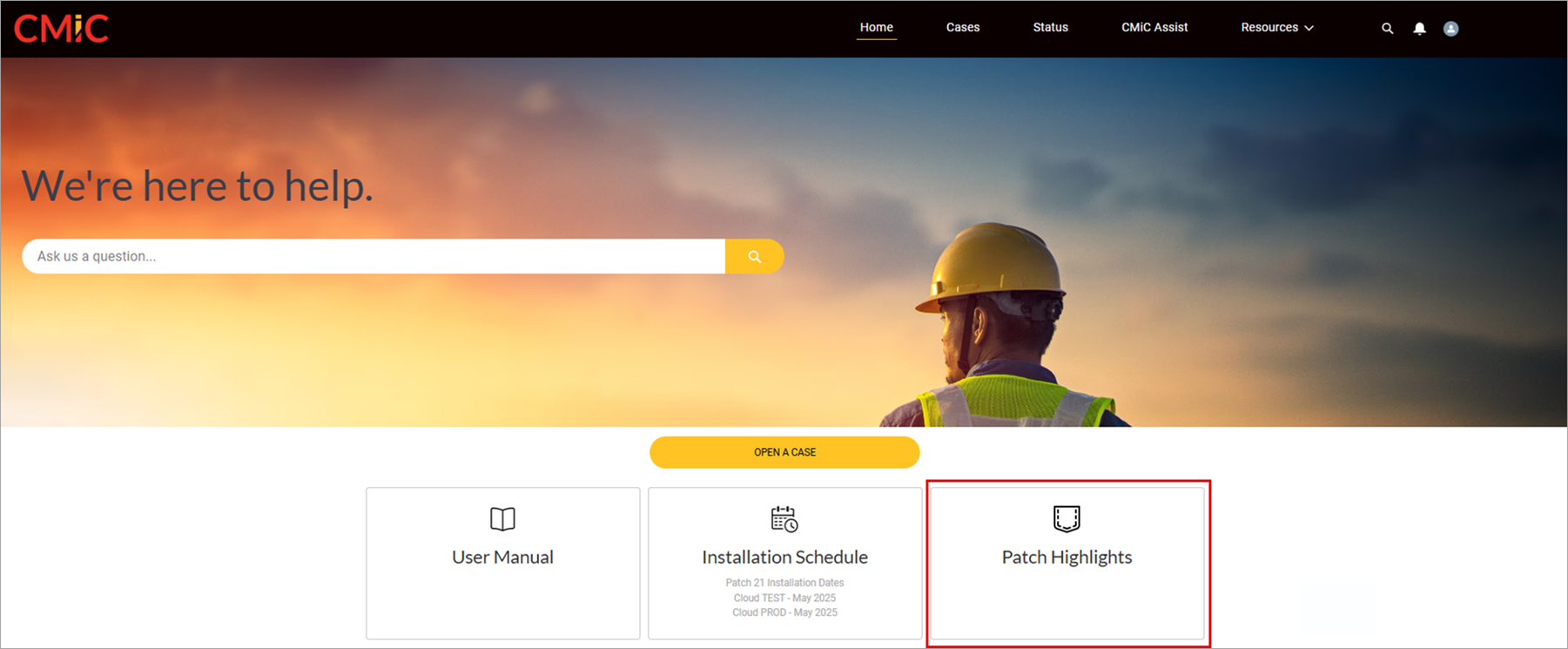 Screenshot of the Release Updates drop-down menu