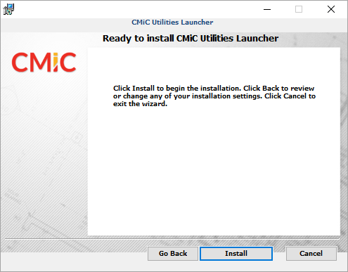 System Administration - CMiC Utilities Launcher