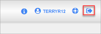 Logout icon in CMiC