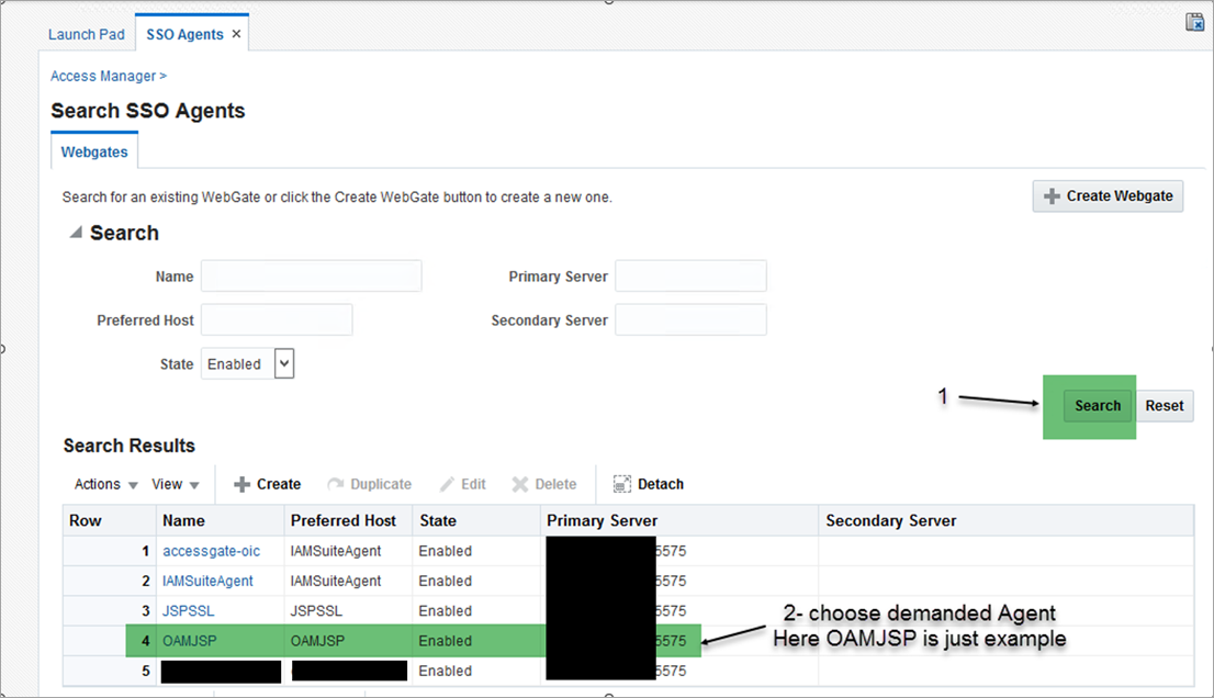 Selecting SSO Agents