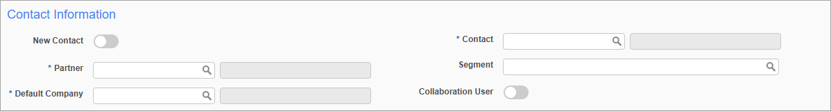 Screenshot of Contact Information pop-up.