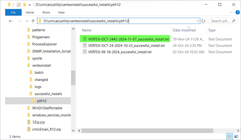 Screenshot of installing Vertex updates.