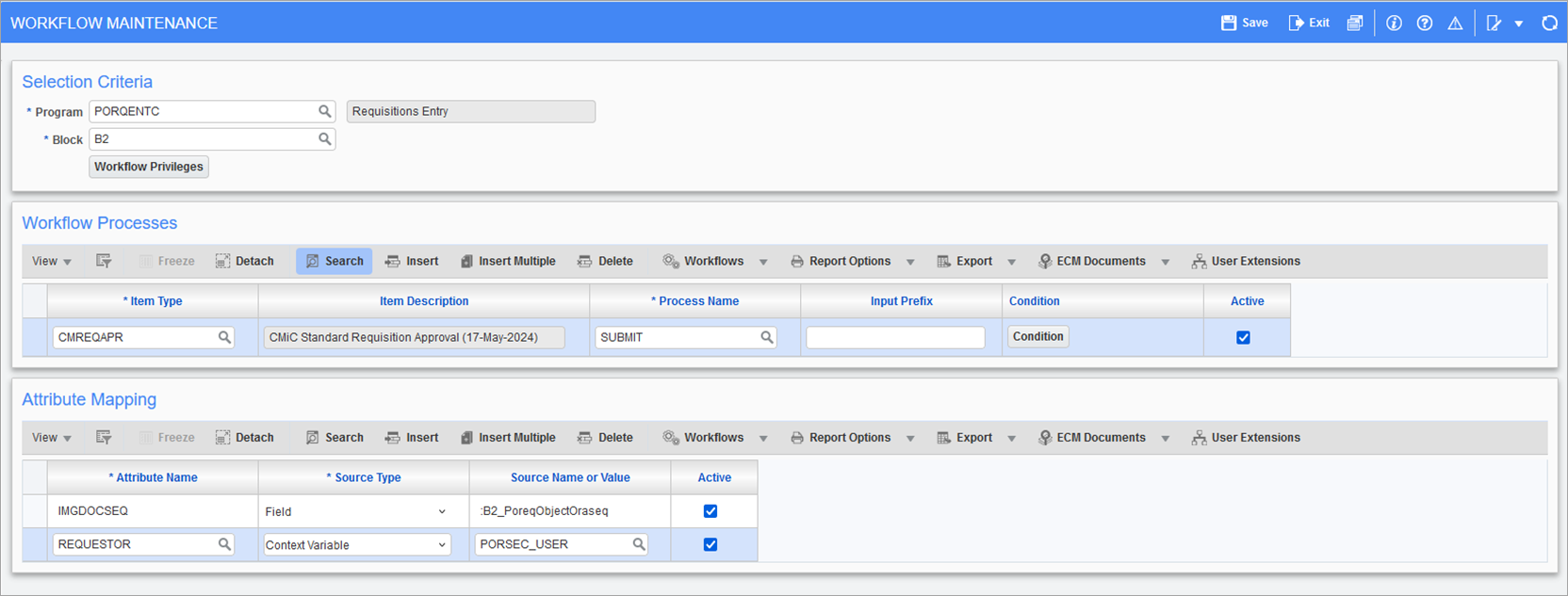 Standard Workflow for Requisition Approval - Enterprise Setup