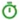 Image of Clock In icon, green stop-watch.