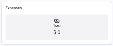 Screenshot of Expenses on Home dashboard.