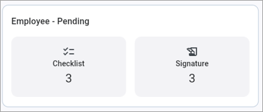Screenshot of Employee - Pending on Home dashboard.