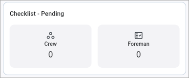 Screenshot of Checklist - Pending on Home dashboard.