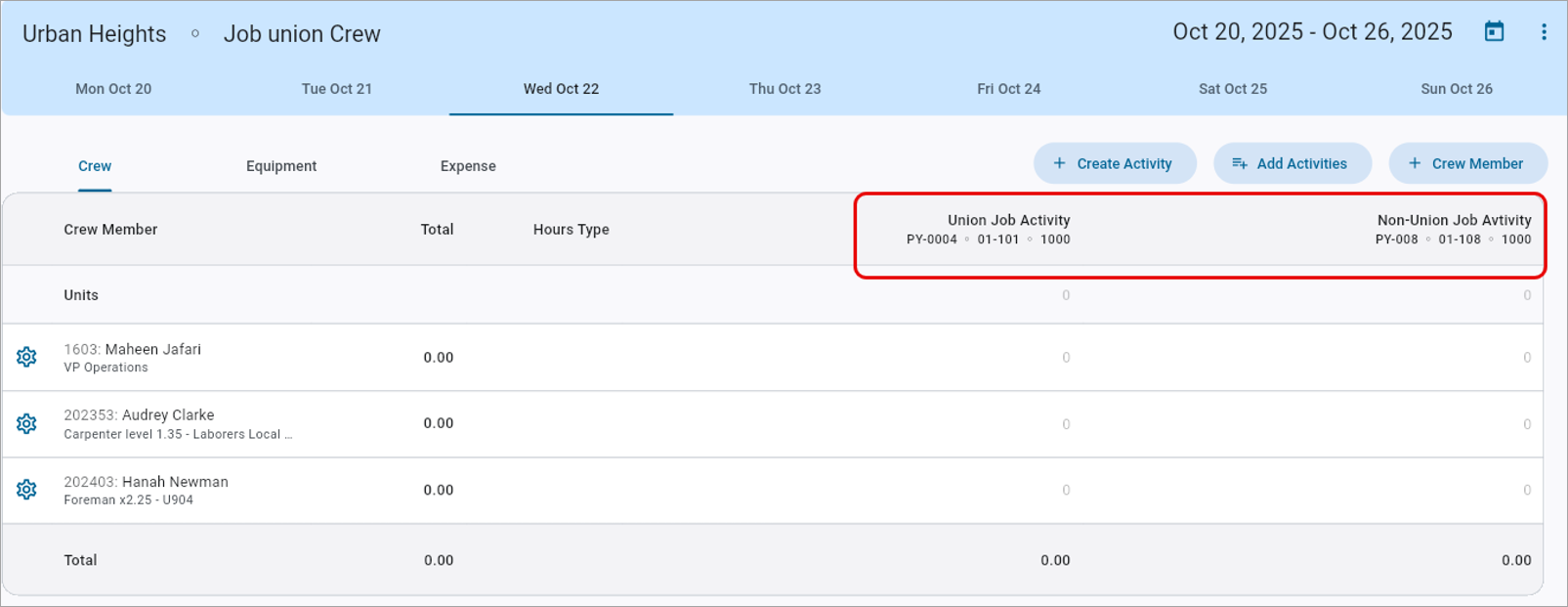 Screenshot of Job Union Crew.