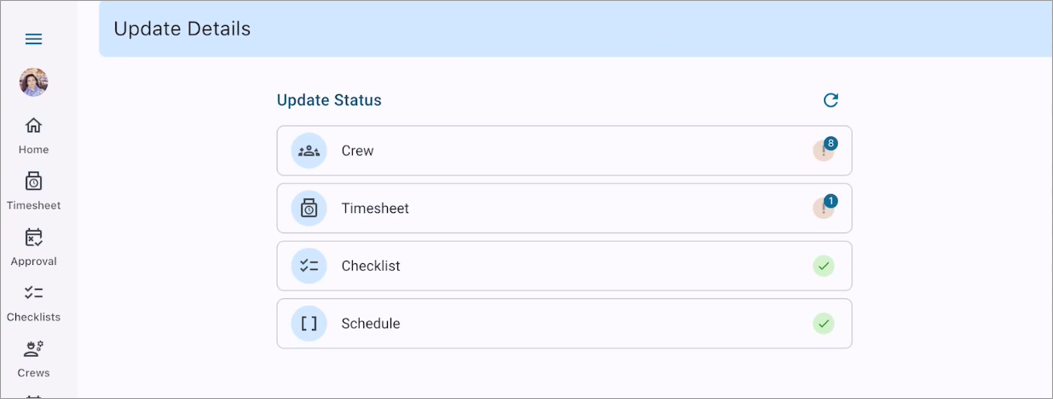 Screenshot of Update Details.