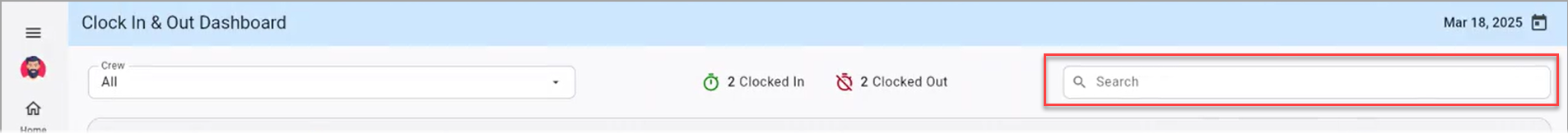 Screenshot of Real-Time Dashboard.