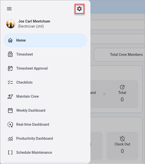 Screenshot of Settings.